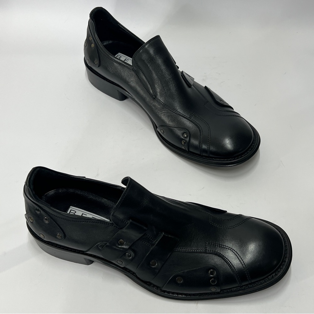 BETA Men’s Size 41 US 8.5 Slip On Black Dress Shoe excellent new without tags